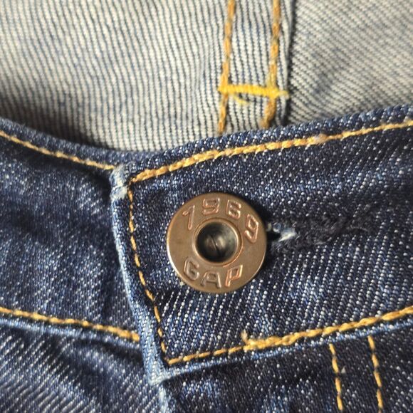 GAP 1969 Vintage Boot Cut Stretch Jeans - Women’s Size 2R, Dark Wash, Distressed - Picture 12 of 16